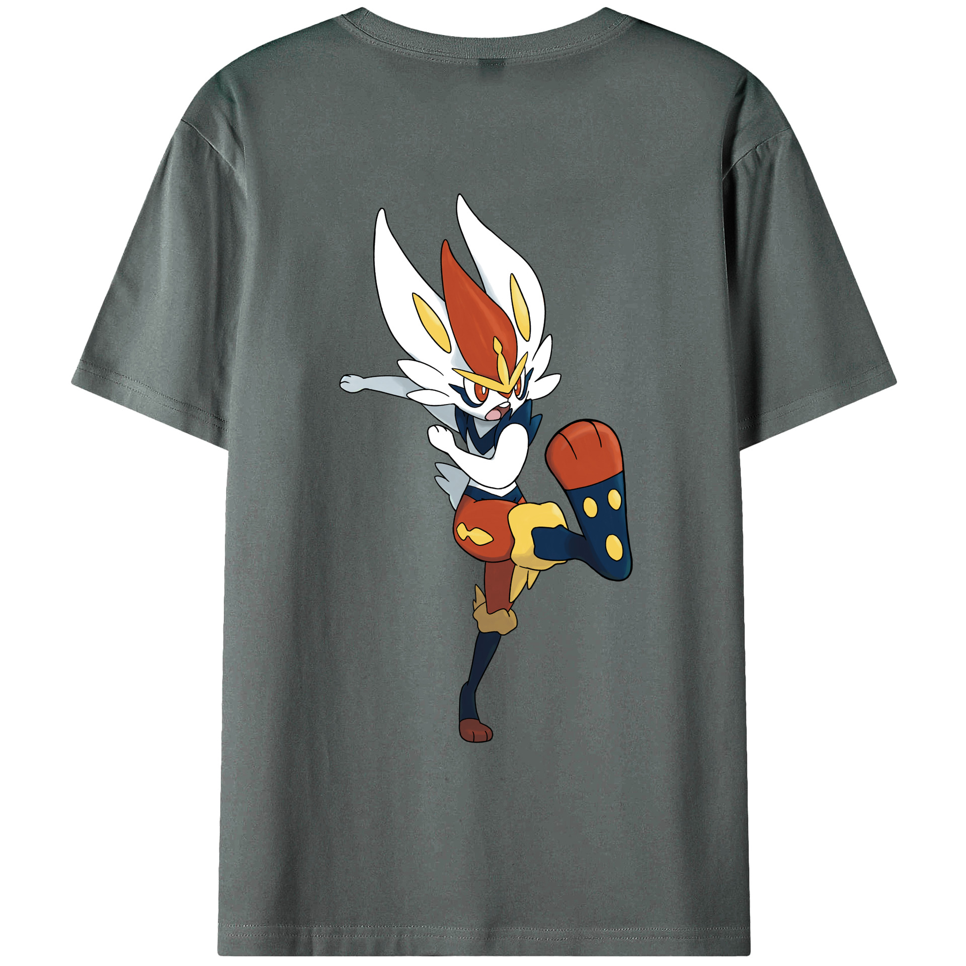 （画像用） ポケットモンスター Pokémon 綿100％ メンズ半袖Tシャツ（バックプリント） 通気性